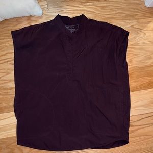 Dark Fig Rafaela™ FREEx™ - Oversized Scrub